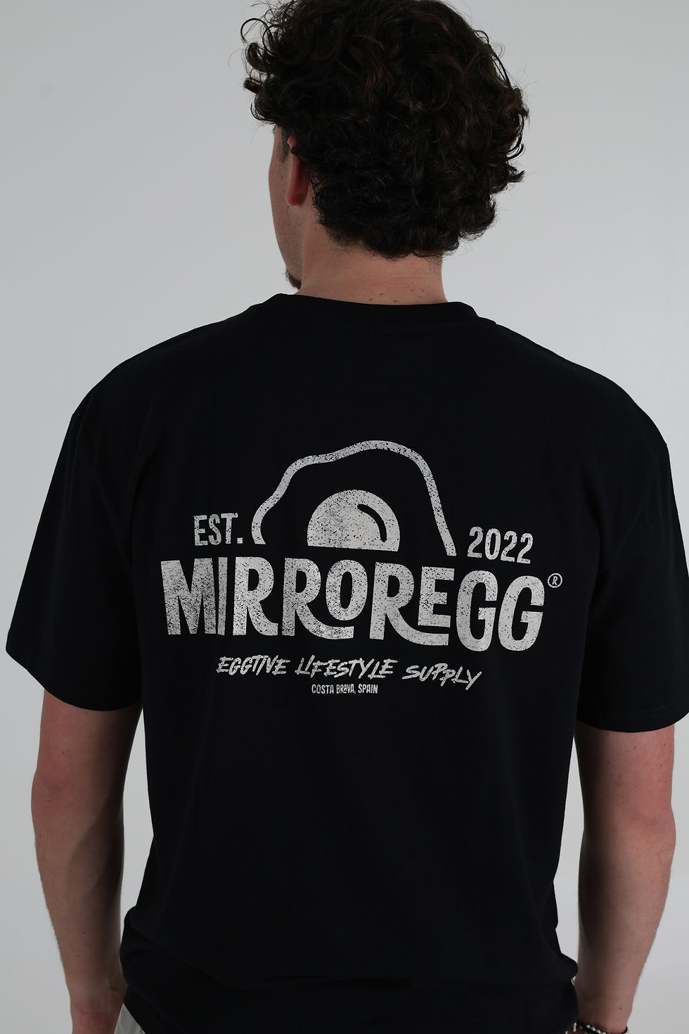 Thumbnail: Jazz - Heavy Shirt // Black - Cream Vintage Half Egg