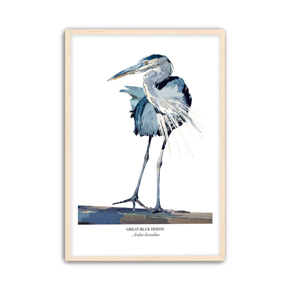 Heron No. 9 Paper - Framed