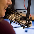 Microphone de l'animateur radio