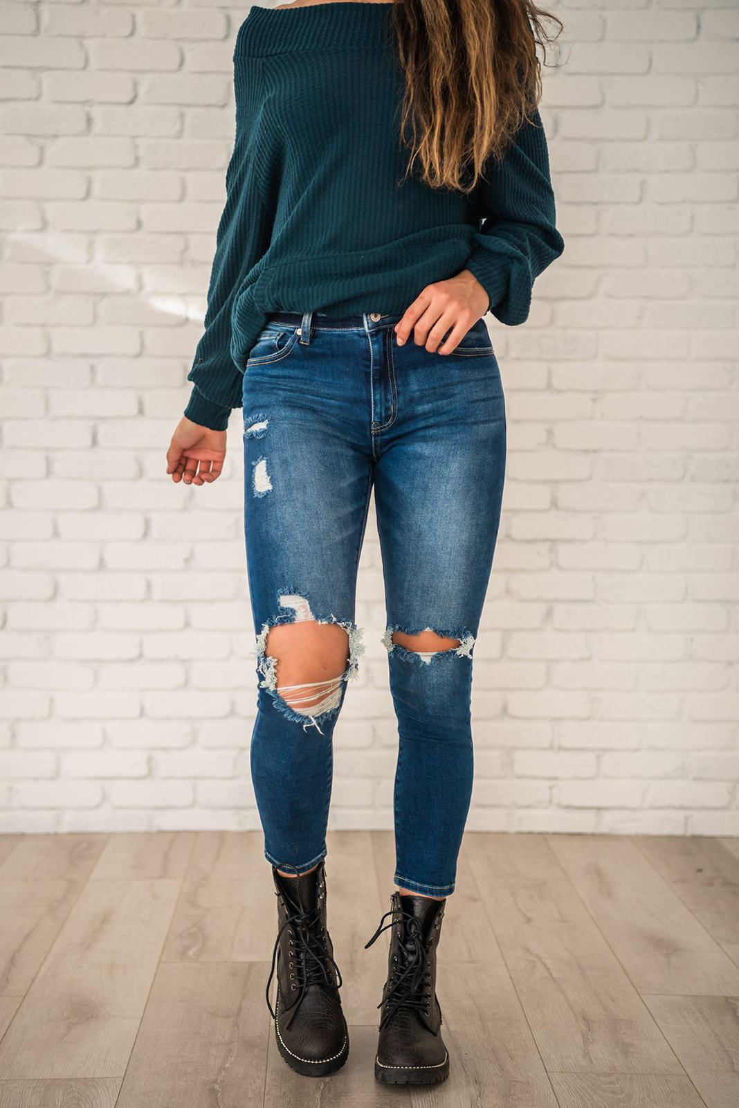Jean skinny effet vieilli Bring You Joy