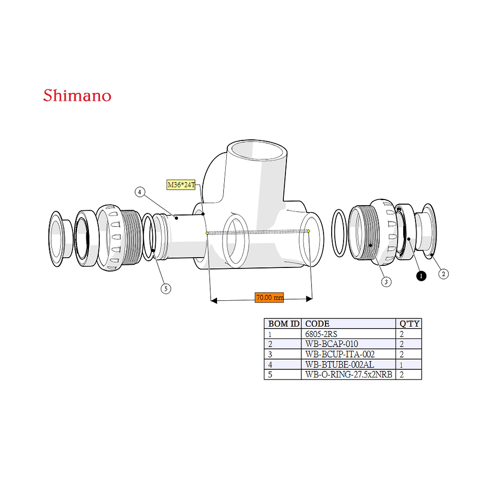 Thumbnail: Wishbone ITA70SH Ceramic BB