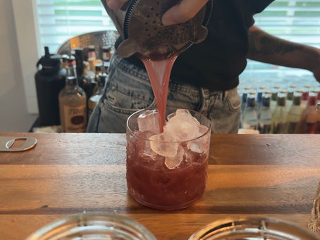 Pouring a cocktail
