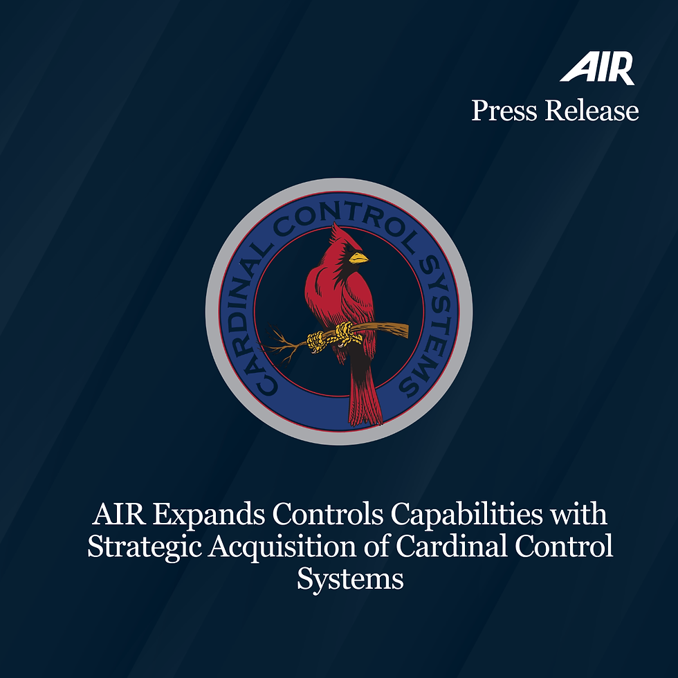 AIR Expands Controls Capabilities with Strategic Acquisition of Cardinal Control Systems