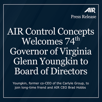 AIR Control Concepts Welcomes 74th Governor of Virginia Glenn Youngkin to Board of Directors