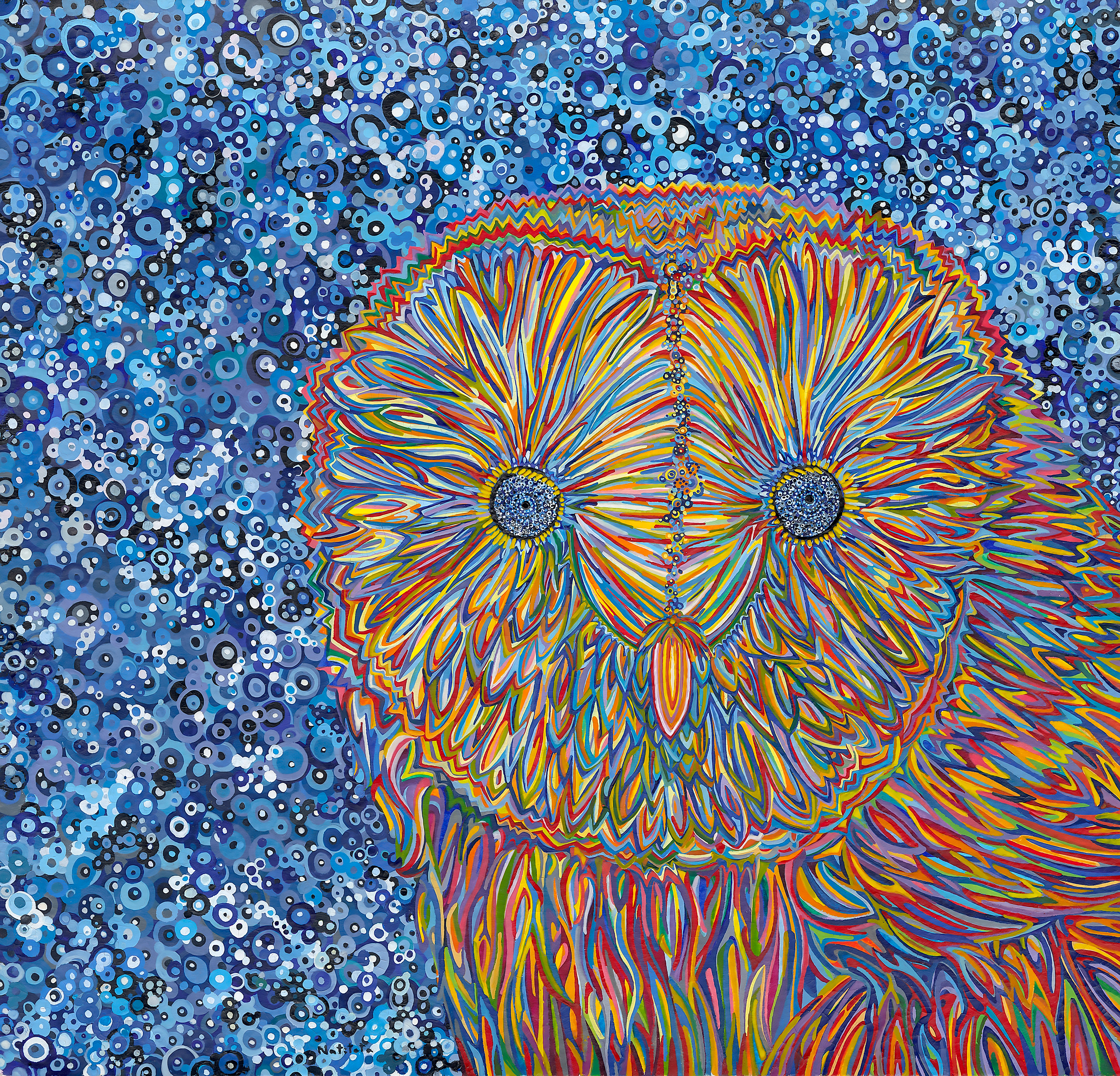 Owl - Canvas matte - 15"x15" - (25.5 x 25.5 cm) - Limited edition of 193