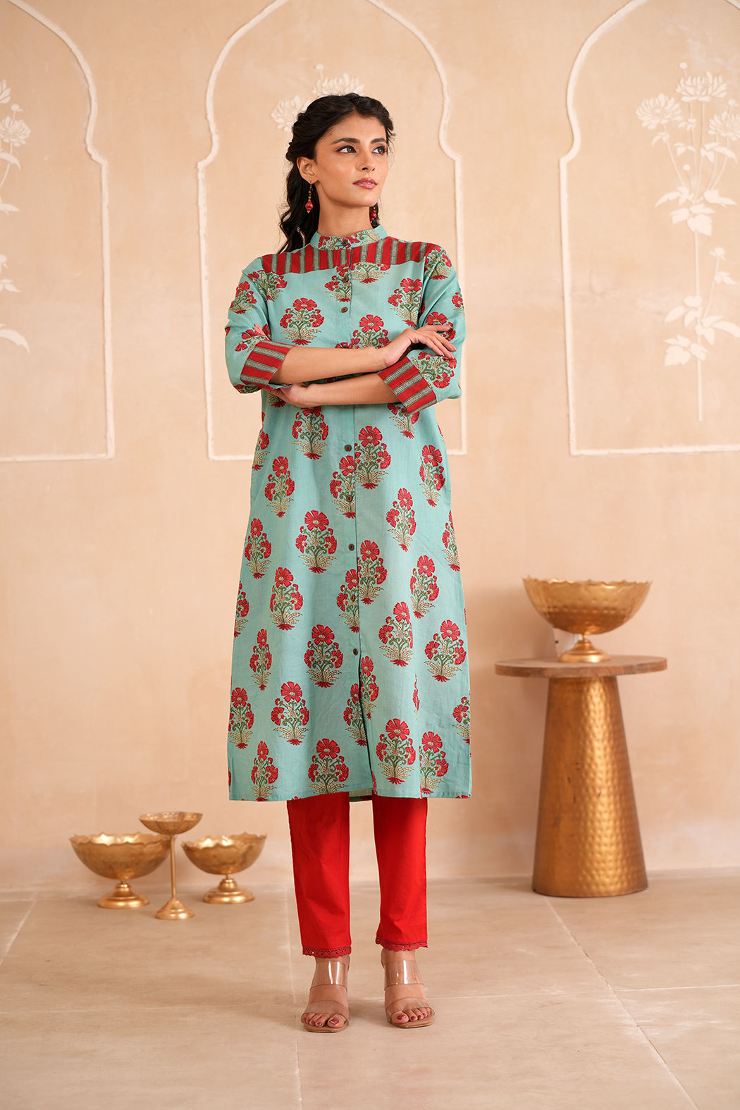 Kalaa Floral Cotton Kurta