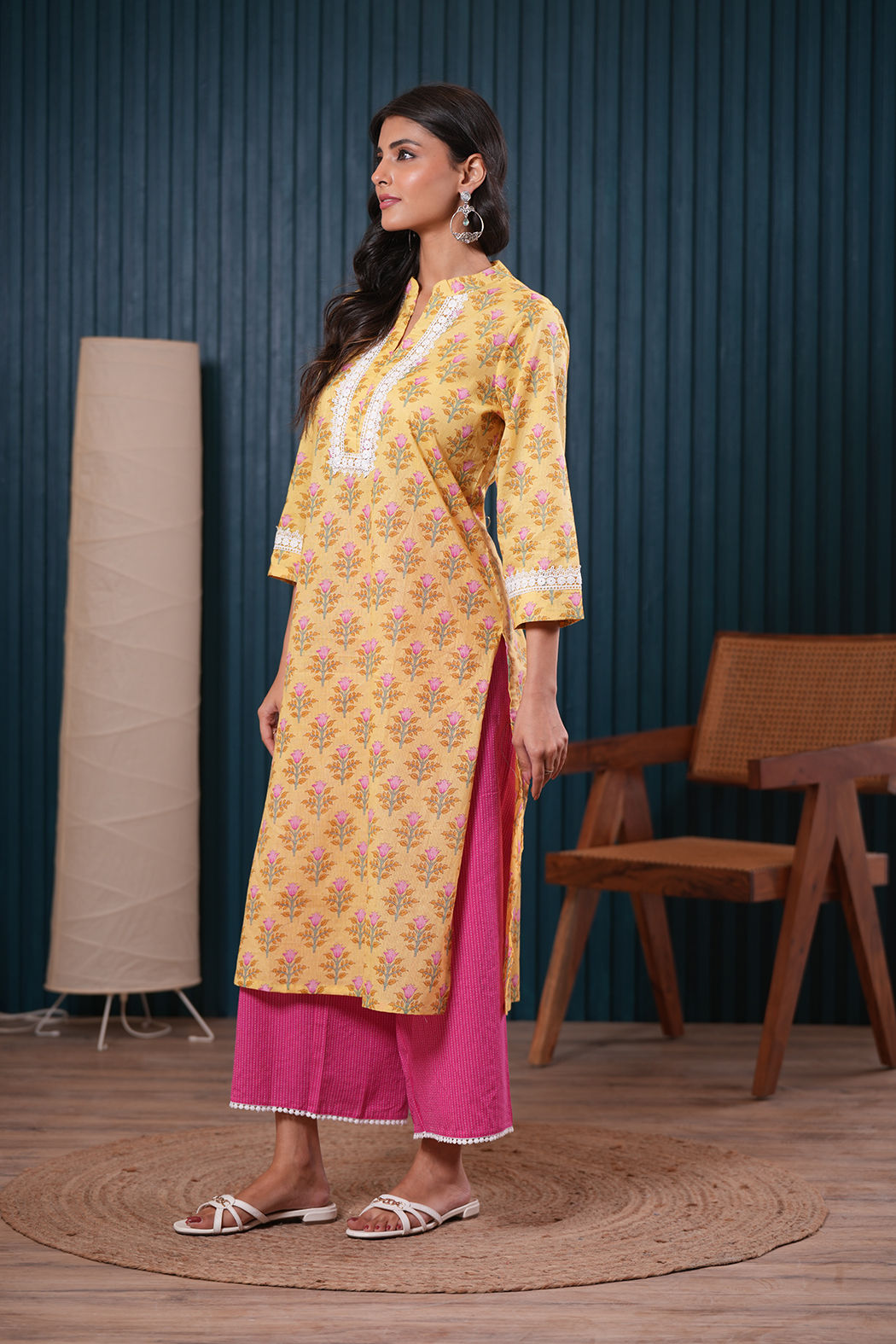 Yellow Rasa Cotton Kurta
