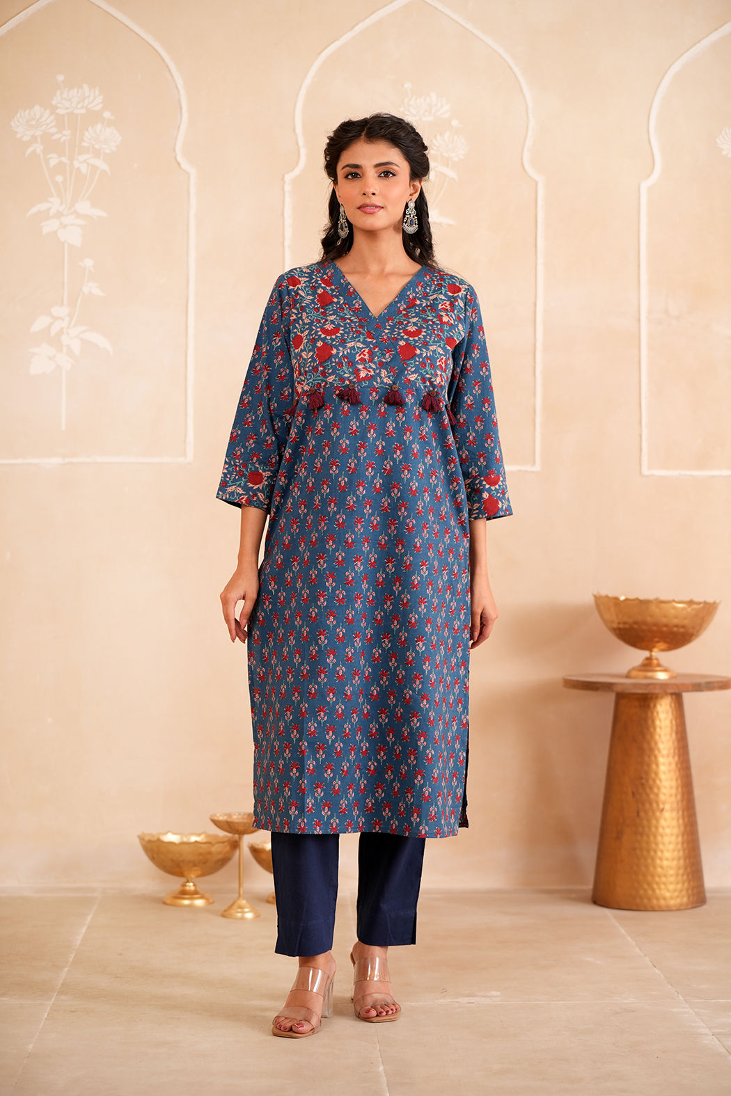 Mughal Bagh Block Print Cotton Kurta