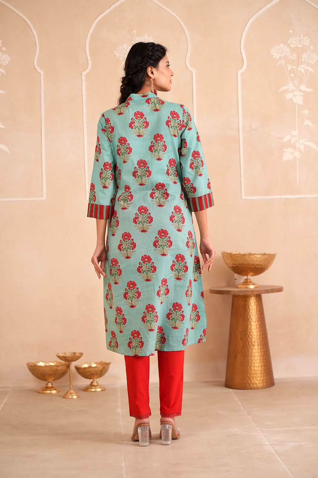Kalaa Floral Cotton Kurta