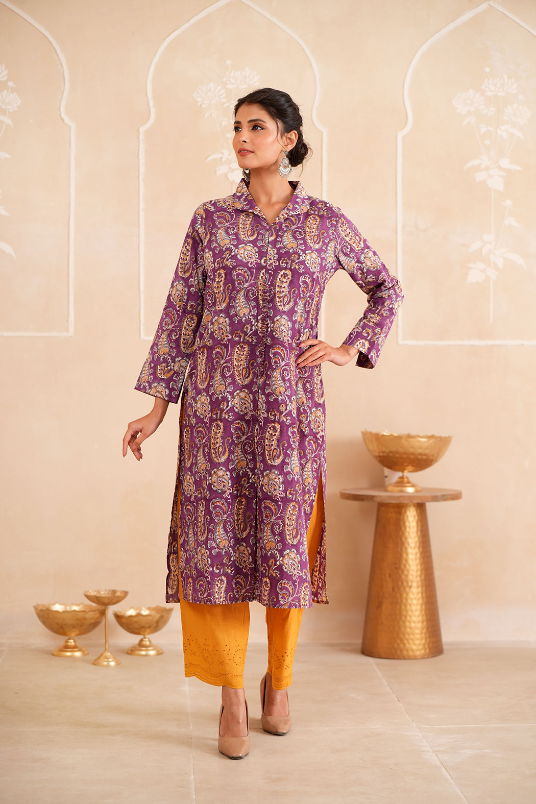 Purple Night Cotton Kurta