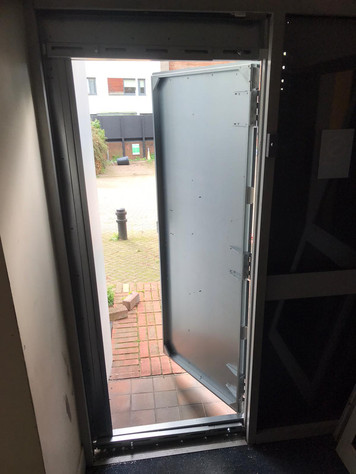 steel door open