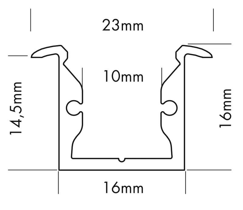 LED Einbauprofil Masse
