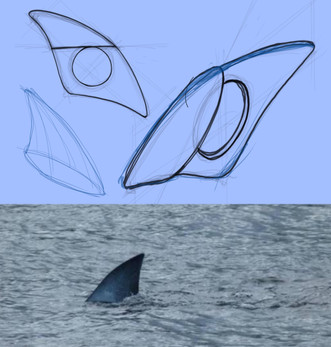 sketch marca página tubarão