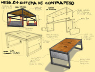 sketch mesa elevador