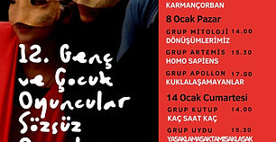 12. Genç ve Çocuk Oyuncular Sözsüz Oyunlar Buluşması başlıyor!