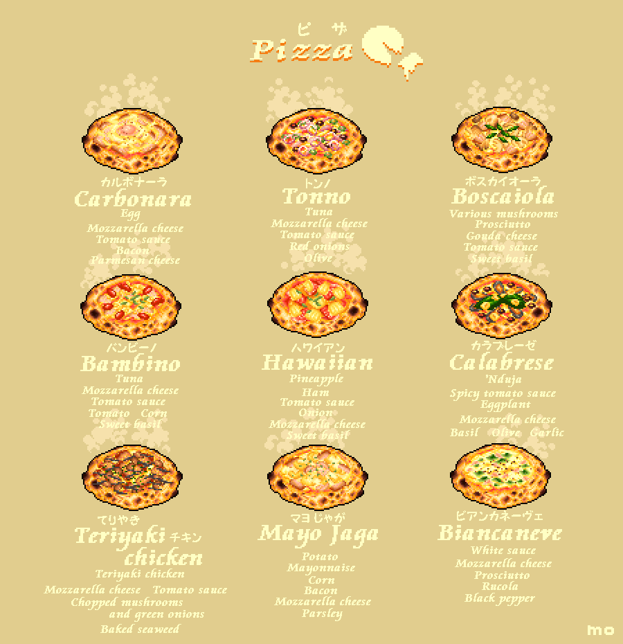 Pizza menu 2