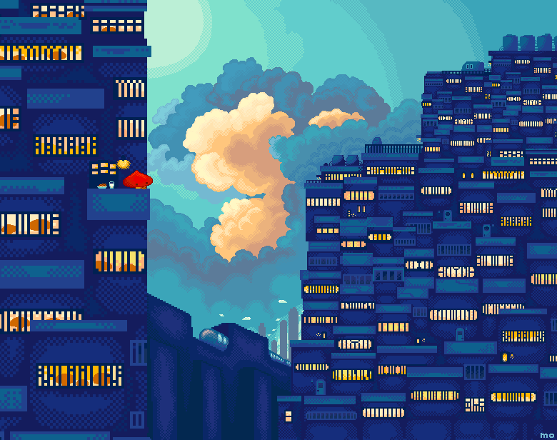 Residential area at dusk