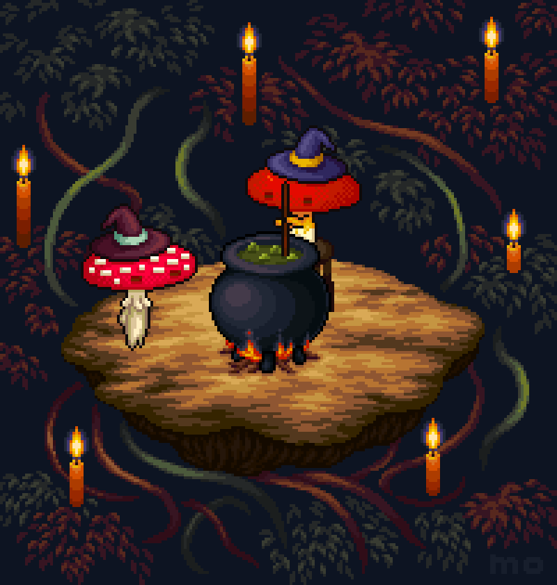 Mushrooms Magic Cauldron