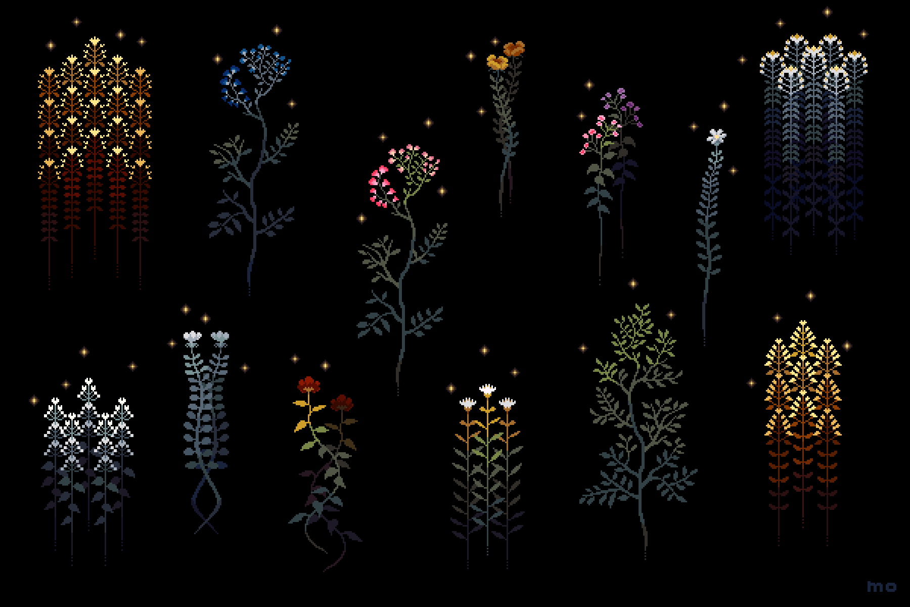 Art Déco-style plants