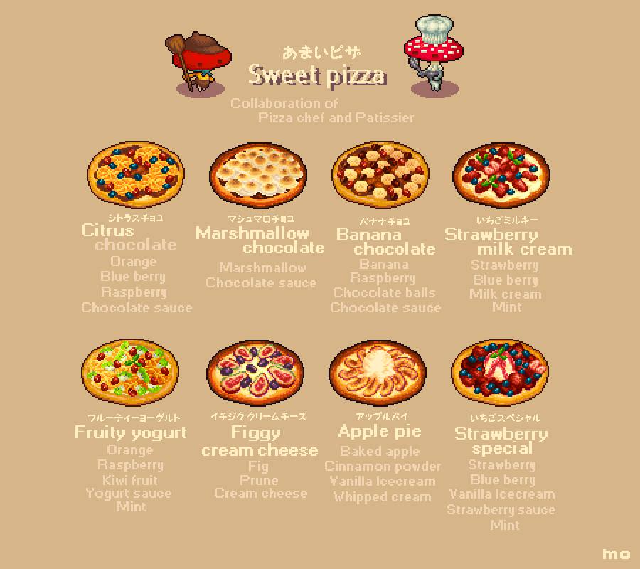 Sweet pizza
