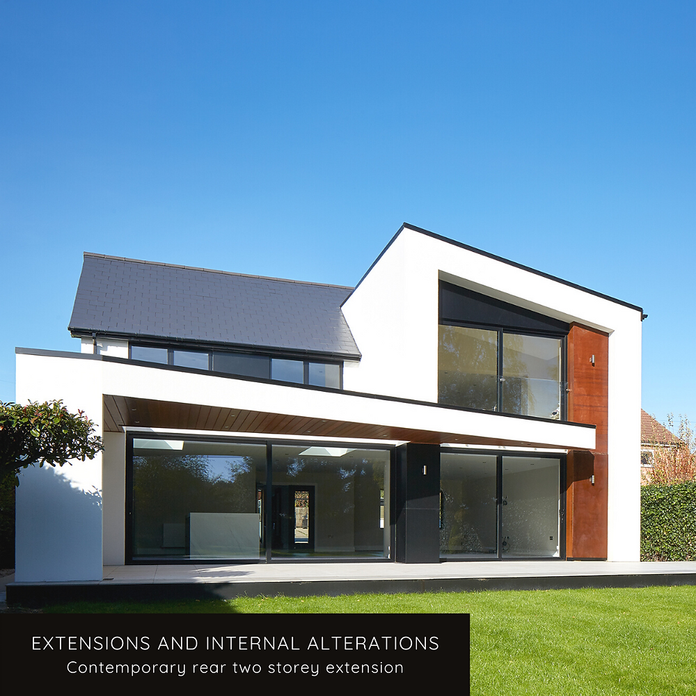 Contemporary rear single / two storey home extensions with corten steel