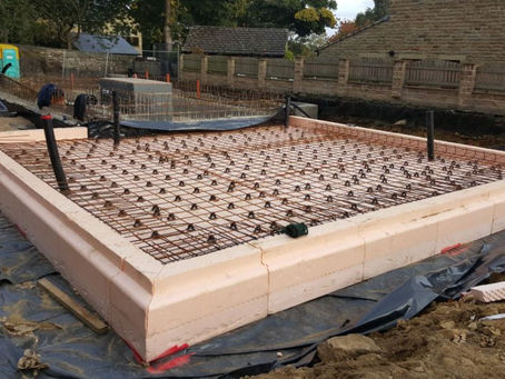 Lower lounge foundation is in place.