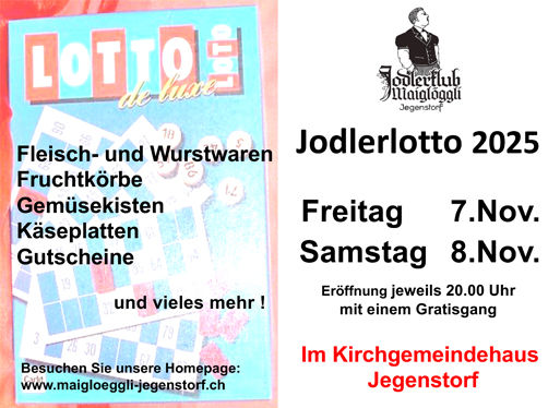 Jodlerlotto 7. + 8. November 2025