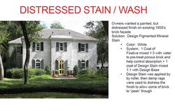 Distressed stain wash