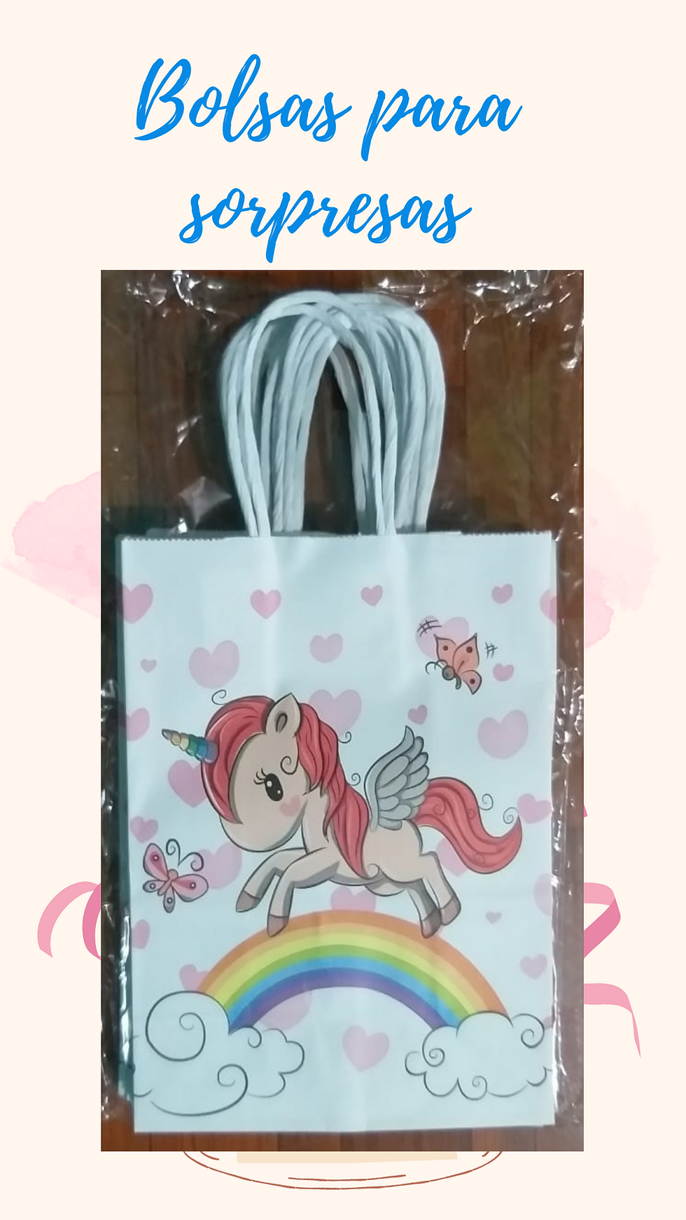 Bolsa para sorpresa Unicornio