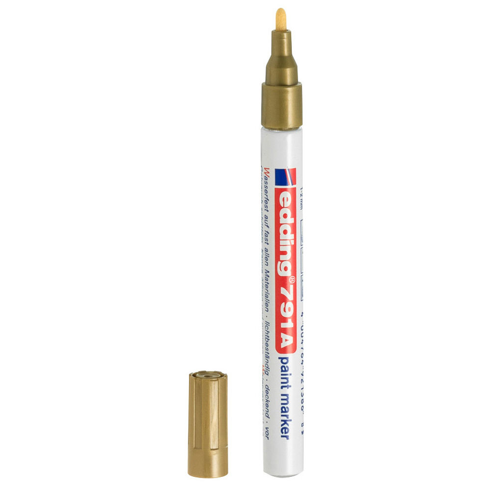 Marcador Metalico Edding Dorado