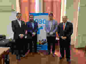 Izq., a dcha: Guillermo Gorskin (Consejo Federal de Inversiones | CFI Entre Ríos), Jorge Brown (vicepresidente de la Fundación Advanced Leadership), Álvaro Gabás (Secretario de Producción del gobierno de Entre Ríos) y Octavio Hinojosa Mier (Representante de la Fundación Advanced Leadership para EE. UU en la Misión Comercial)