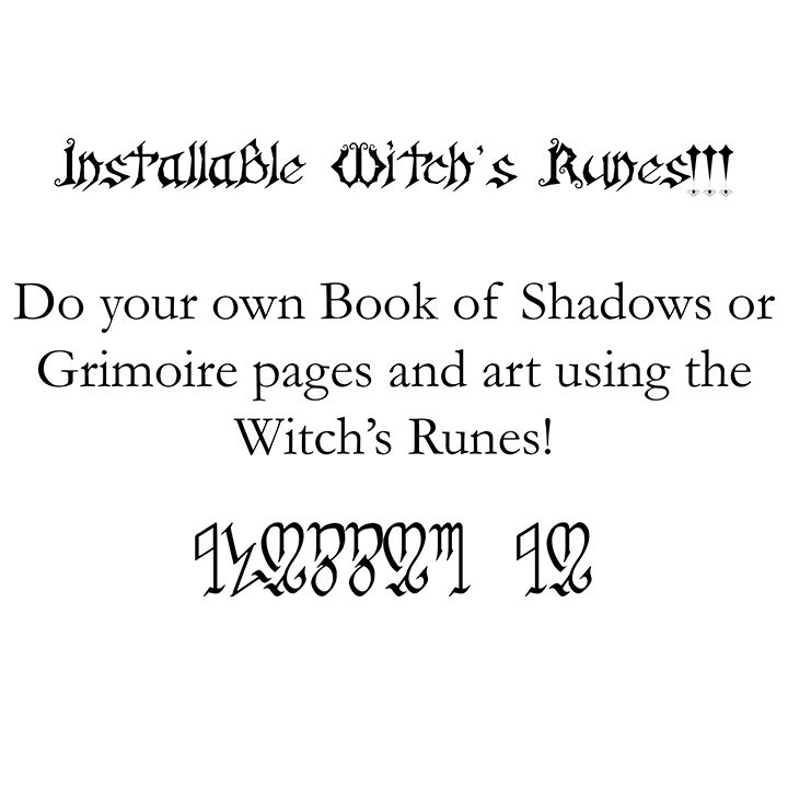 Thumbnail: Installable computer font to type in Witch's runes