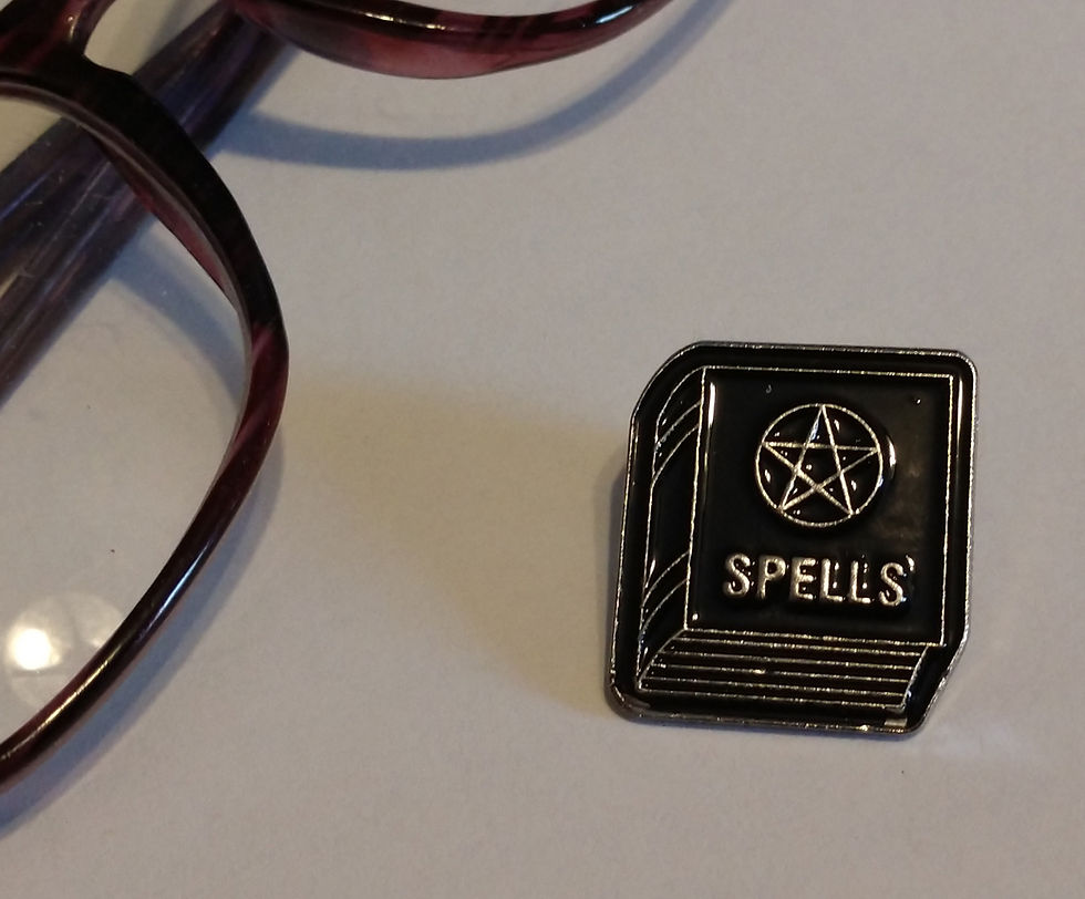 Thumbnail: Witch's Enamel Spell Book Pin