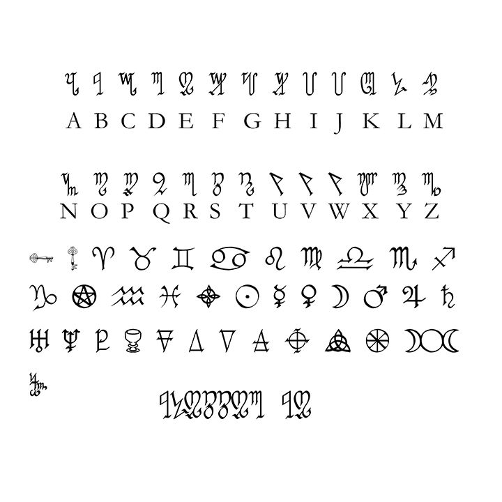 Thumbnail: Letter set for the installable Witch's Runes font