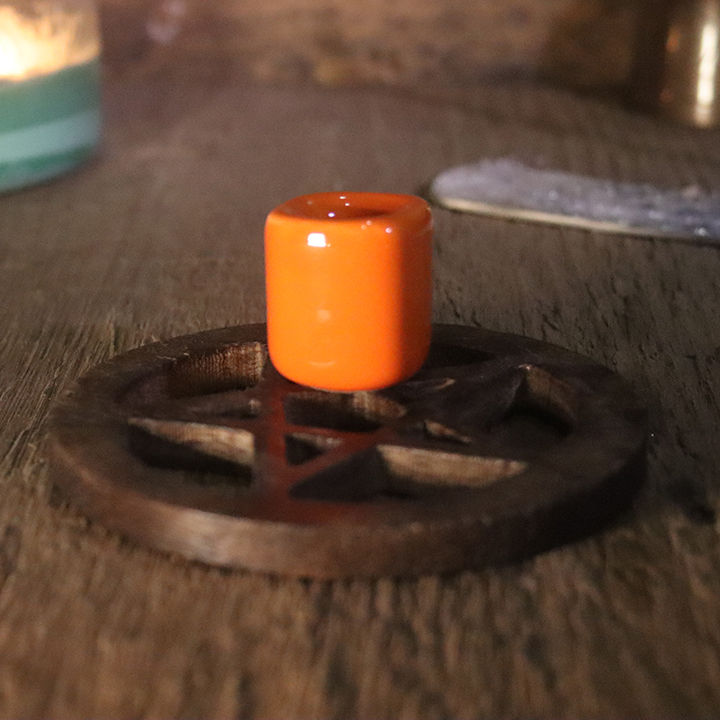 Thumbnail: Orange chime candle holder for witchcraft