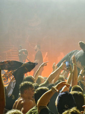 CJ McMahon Crowd Surfing The Pit "During Reign Of Darkness" On The Back From The Gulag Tour In Chicago, IL 6|10|22