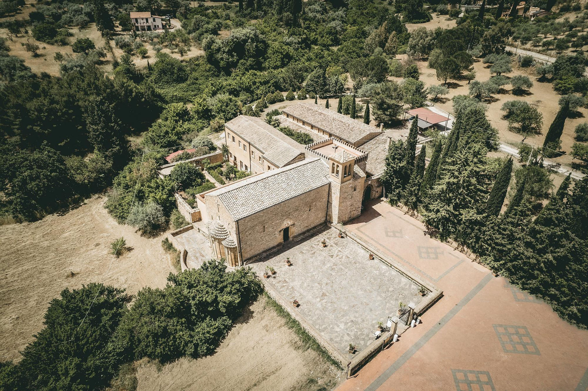 Chiesa di Santo Spirito, vista aerea col drone