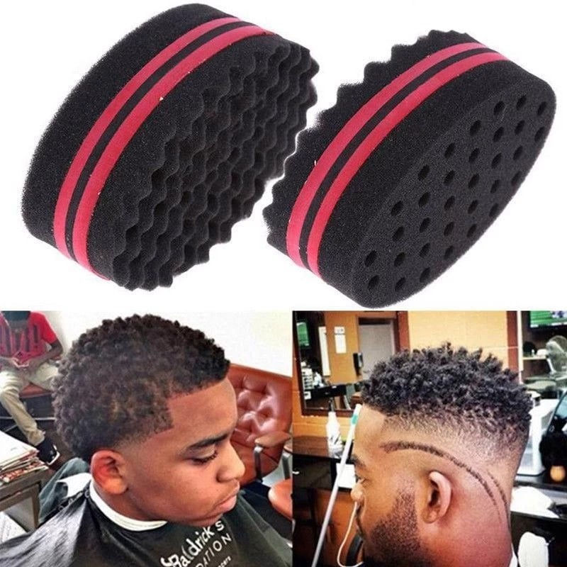 Wave-Shaped Double-Sided Sponge Hair Twist Brush