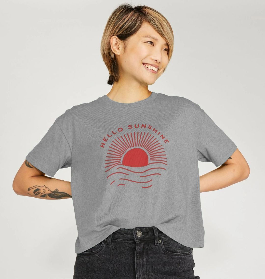 Sunshine - 100% Certified Organic Cotton Women's Boxy T-Shirt