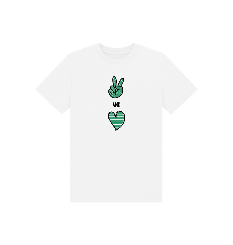Thumbnail: Peace and Love - 100% Certified Organic Cotton Children's T-Shirt