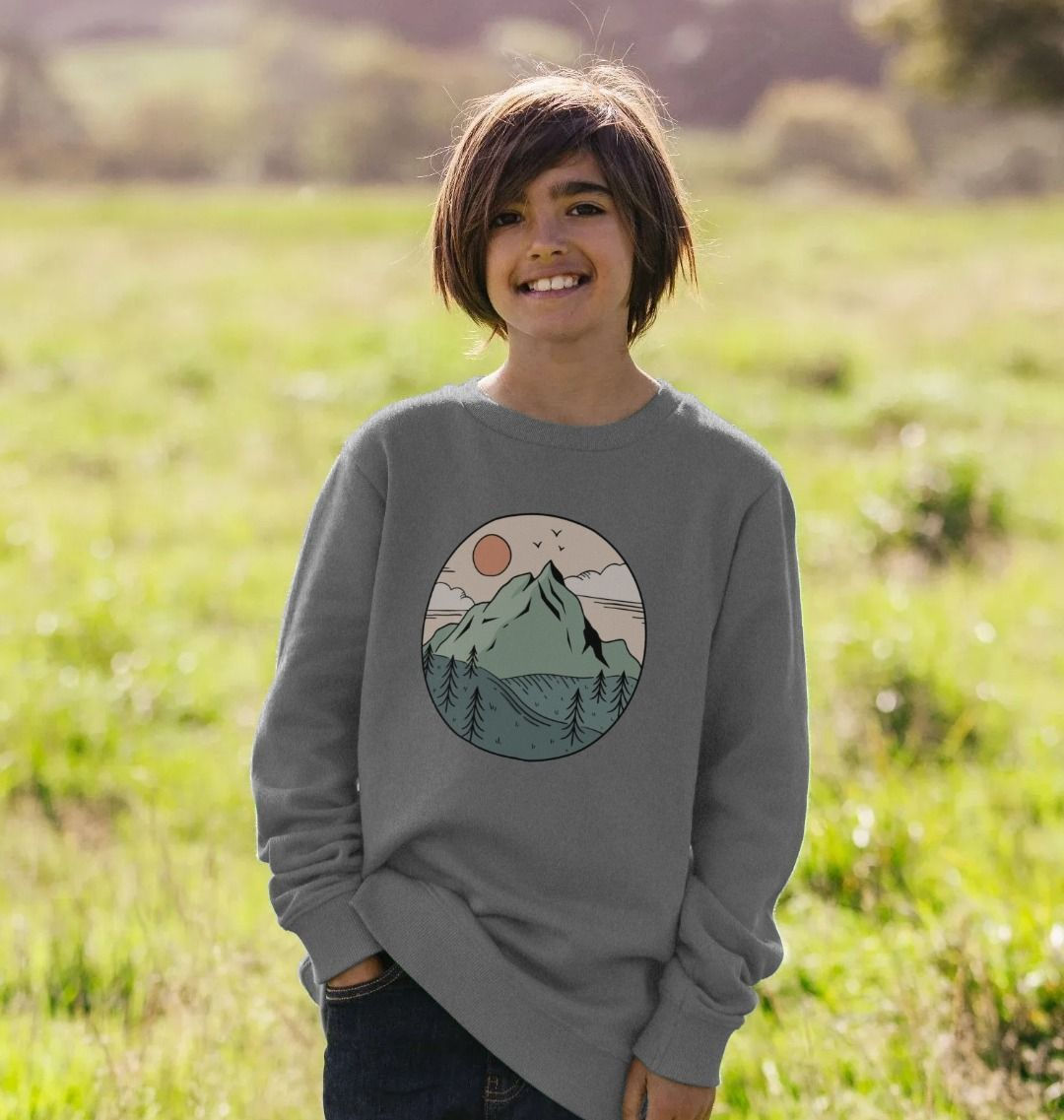 Mountainscape - 100% Certified Organic Cotton Children's Sweatshirt