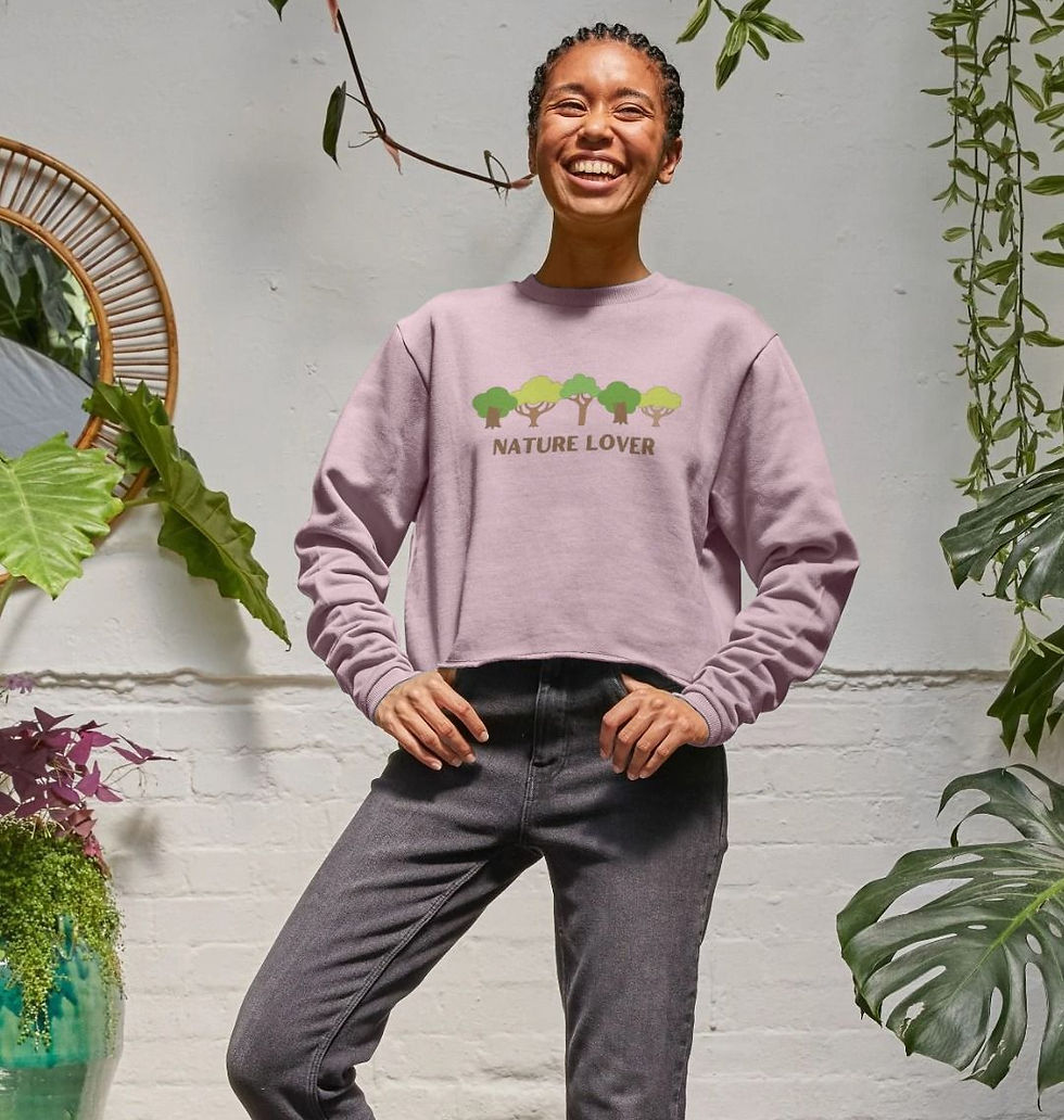 Thumbnail: Nature Lover - 100% Certified Organic Cotton Women's Boxy Sweatshirt