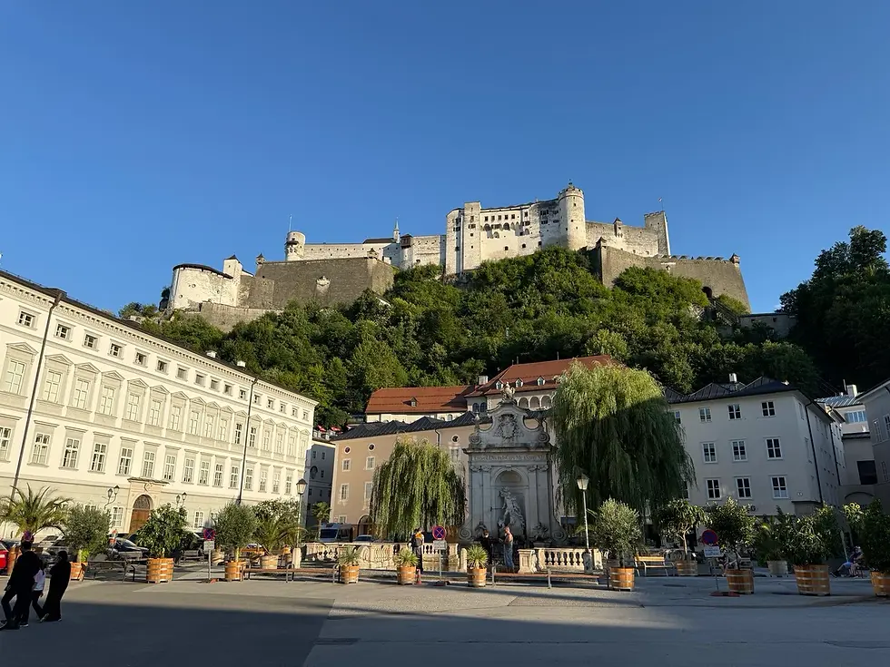 Salzburg fortress as seen from the Kapitelplatz