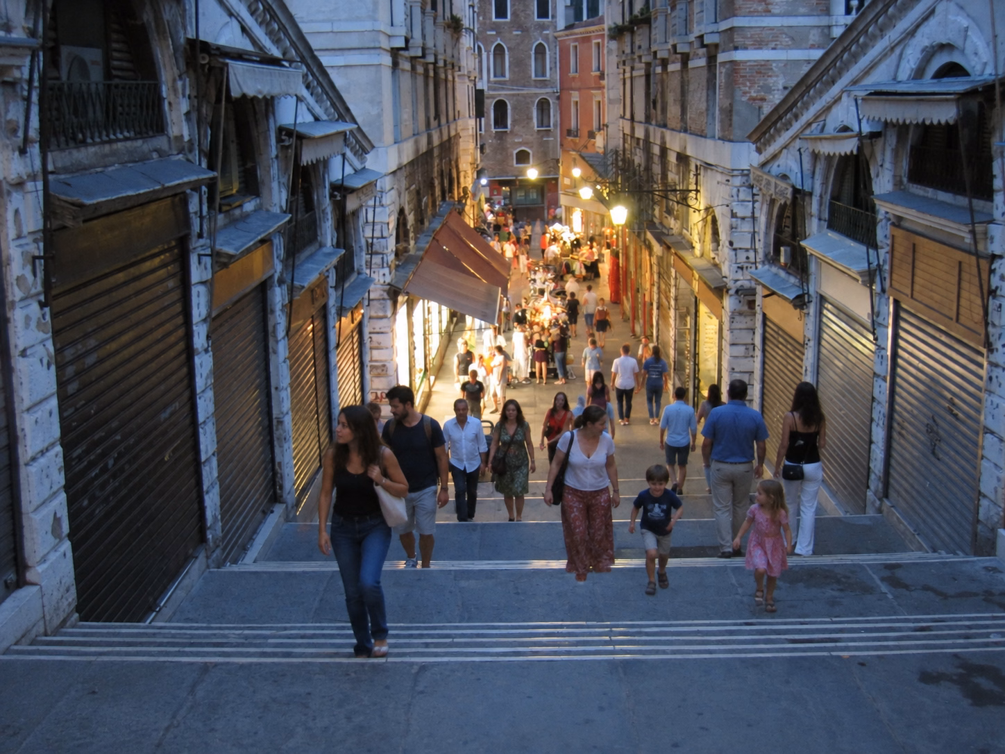 Strolling through Venice in the evening hours when crowds thin