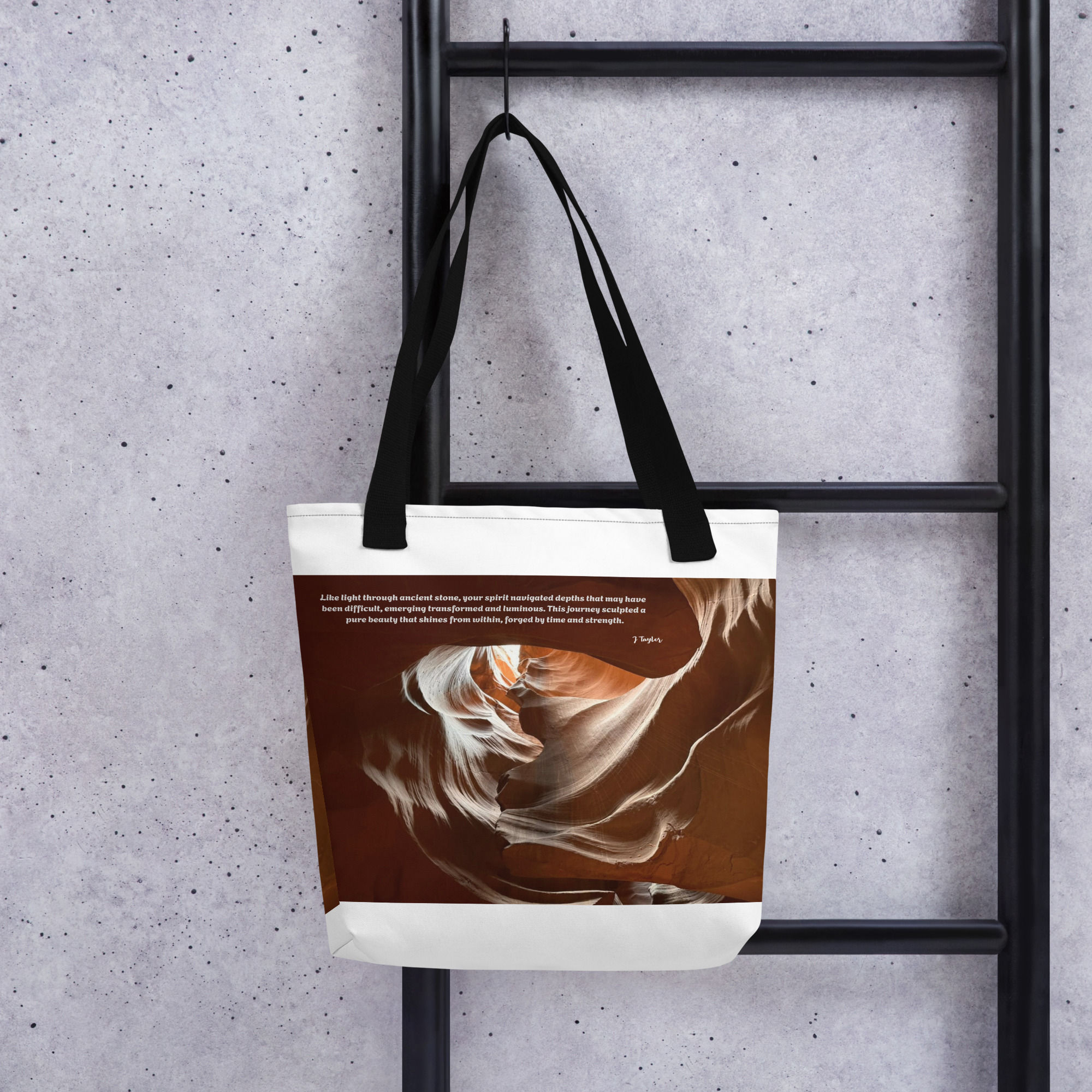 15x15 Tote Bag -  Antelope Canyon - Spirit Forged in Stone