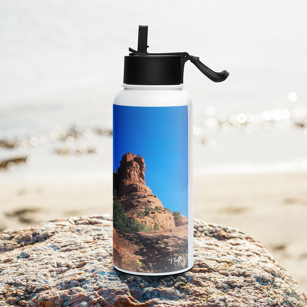 Thumbnail: 32 oz. Stainless Steel Water Bottle w/straw lid Rimrock, AZ