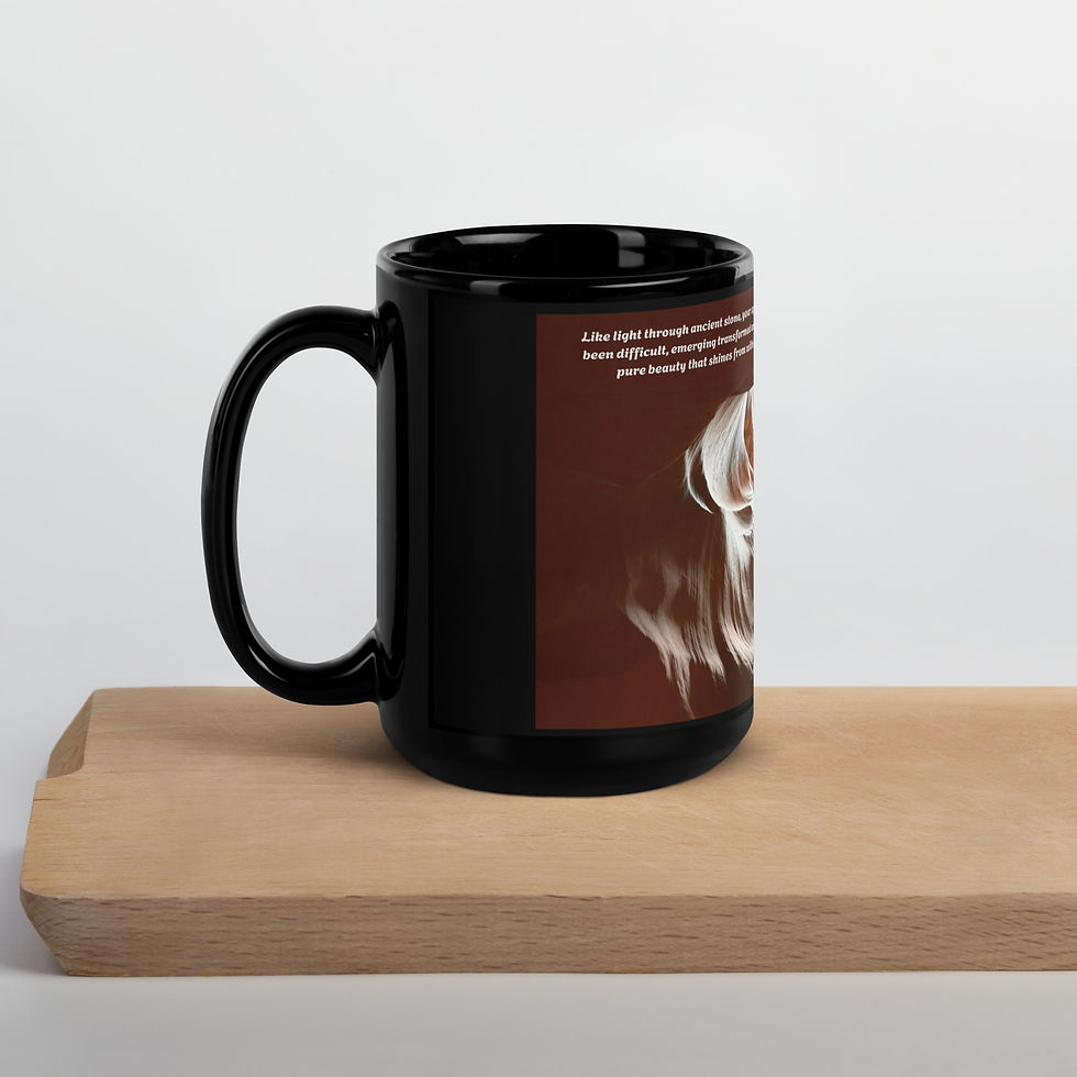 Thumbnail: 15 oz. Black Glossy Mug Antelope Canyon - Spirit Forged in Stone