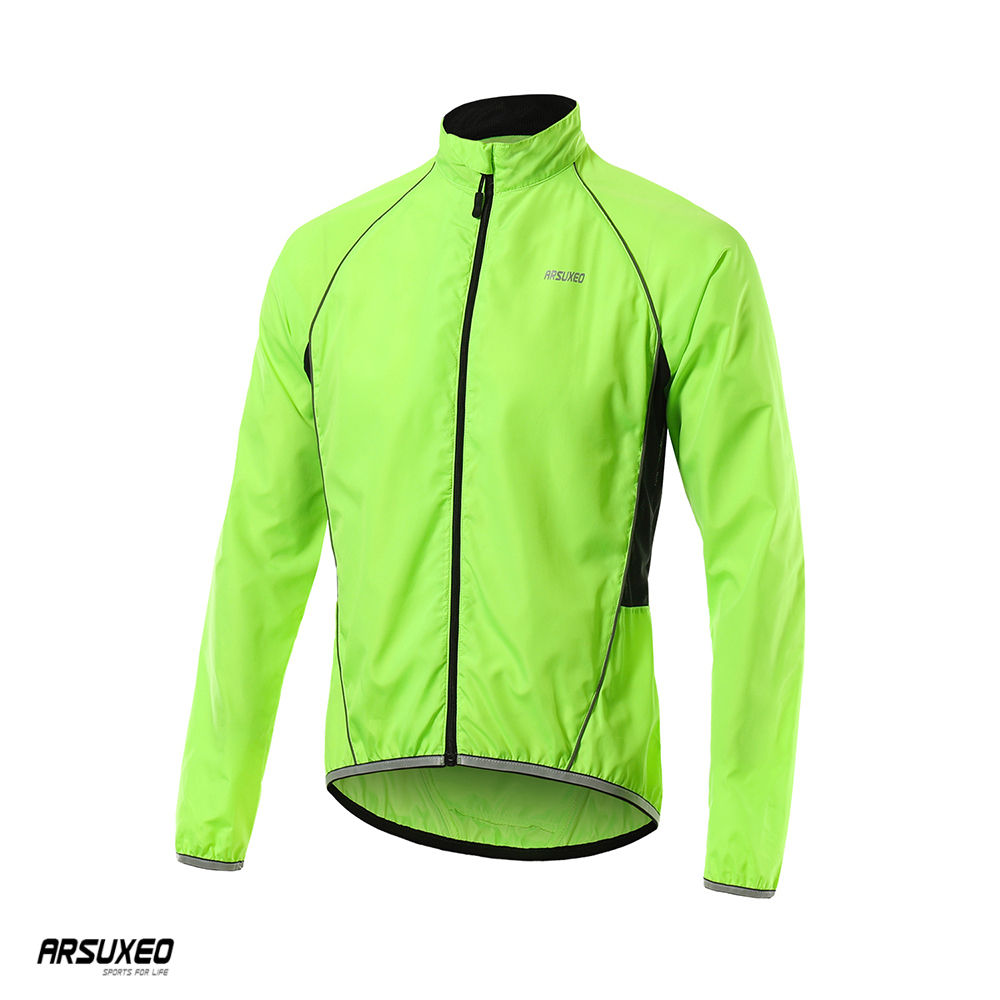 מעיל רוח לרכיבה על אופניים, מעיל מחזיר אור, עמיד למים לרוח