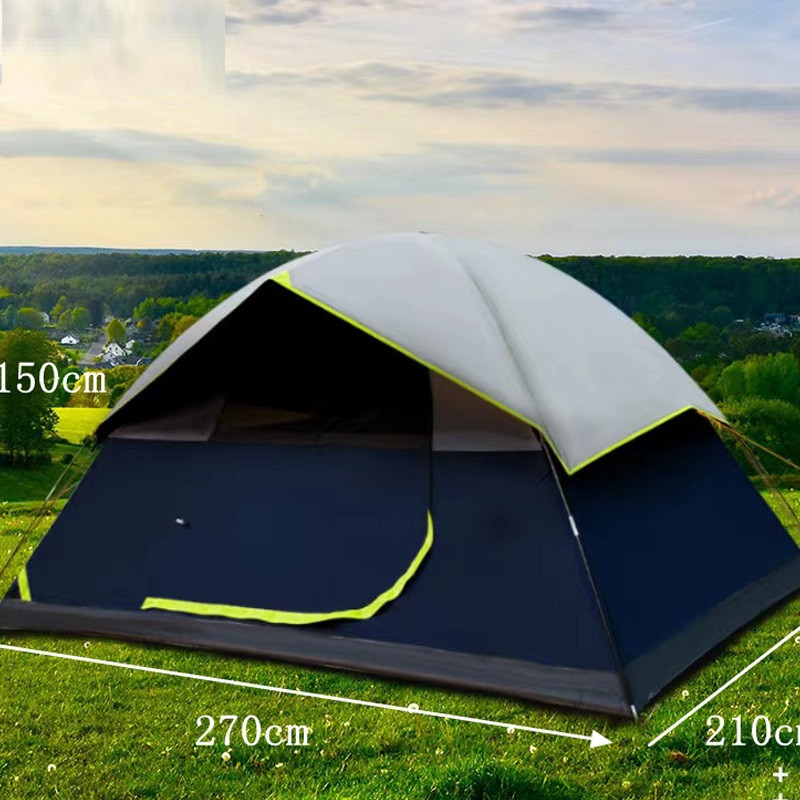 תמונה ממוזערת: 4 Person Black Coated Darkroom Tent for Camping Family Backpacking Tents