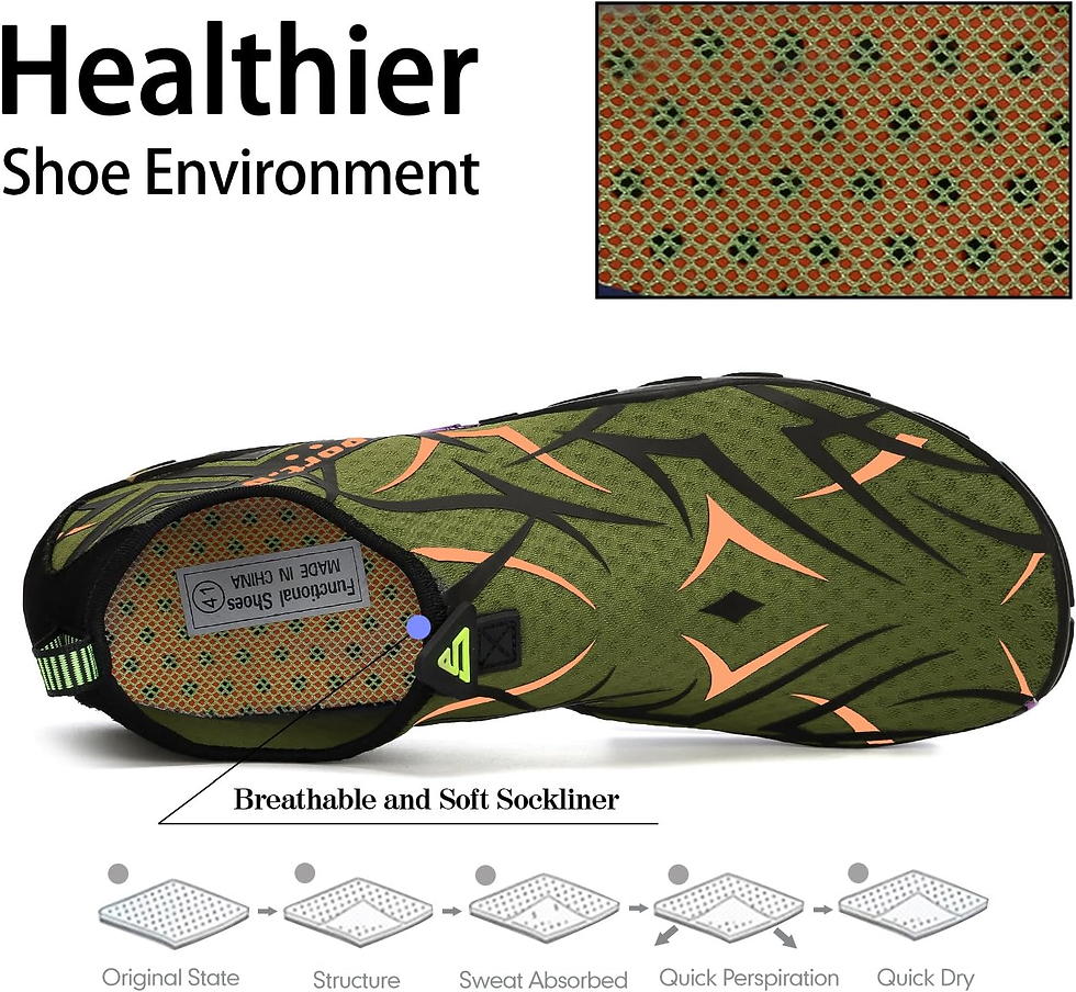 תמונה ממוזערת: Womens Mens Water Shoes Barefoot Aqua Shoes Quick Dry Beach Swim Shoe for Diving